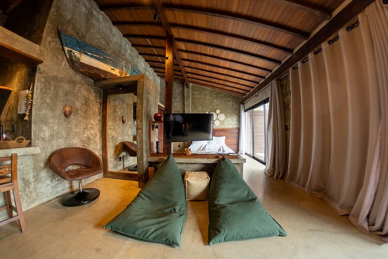 Loft Frente-Mar na Enseada do Gancho