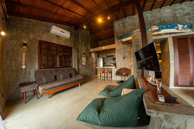 Loft Frente-Mar na Enseada do Gancho