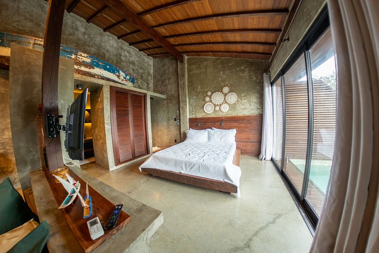 Loft Frente-Mar na Enseada do Gancho