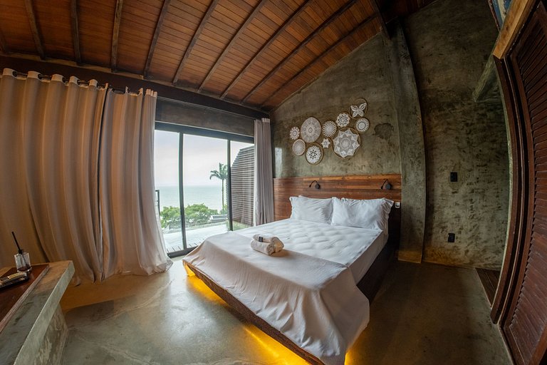 Loft Frente-Mar na Enseada do Gancho