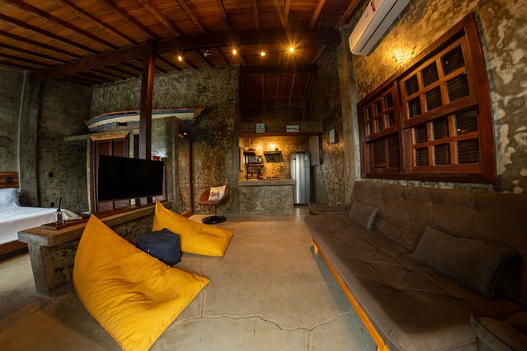 Loft Frente-Mar na Enseada do Gancho