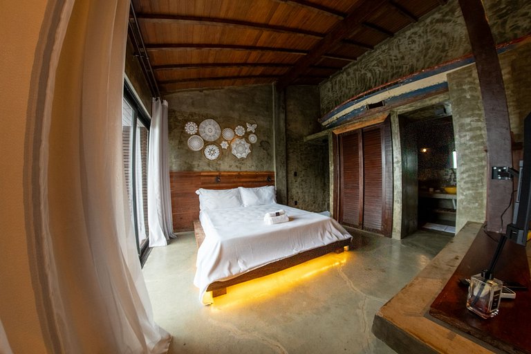 Loft Frente-Mar na Enseada do Gancho